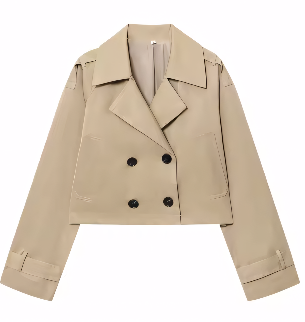 Women's short trench coat long-sleeved windbreaker