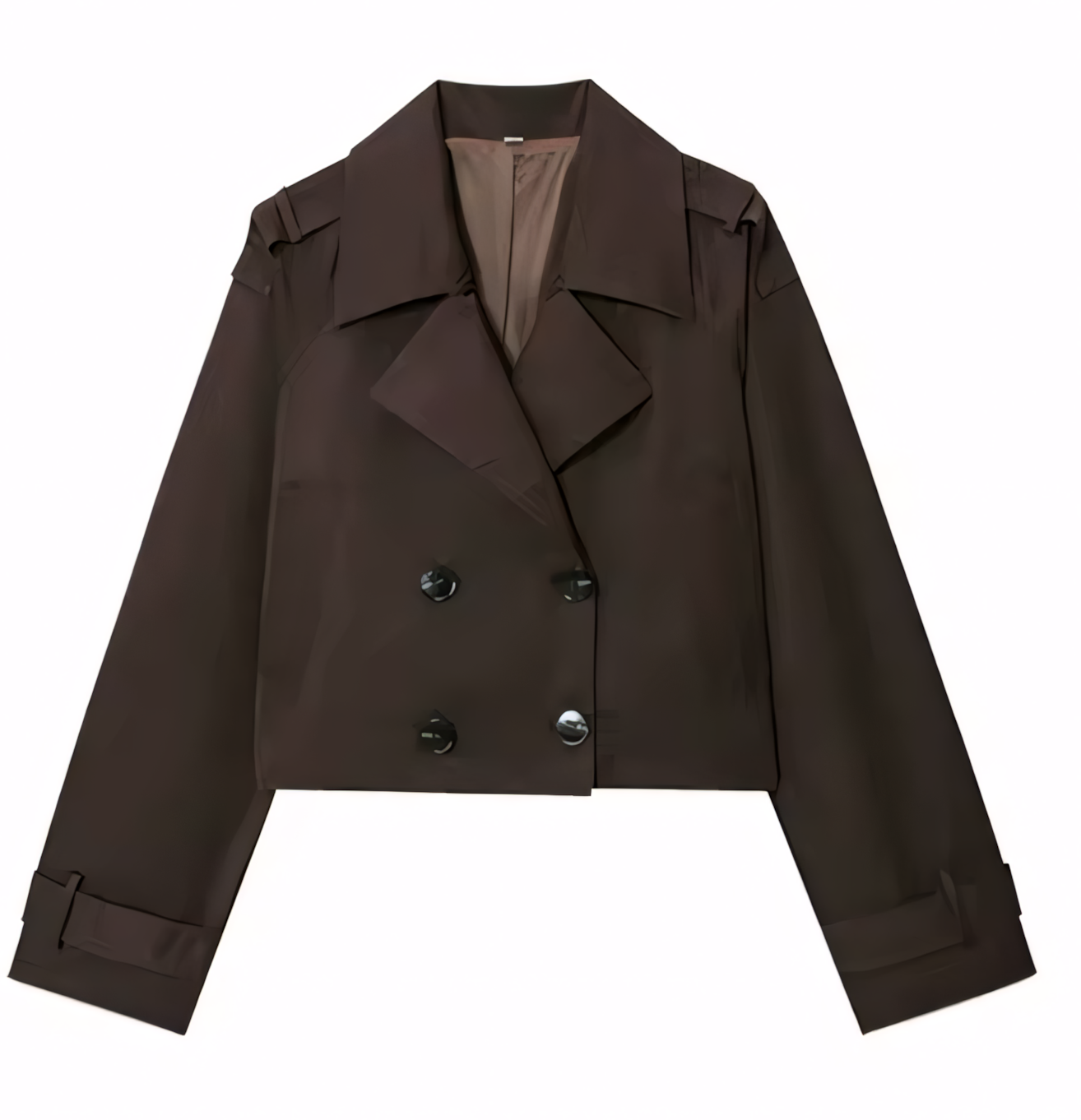 Women's short trench coat long-sleeved windbreaker